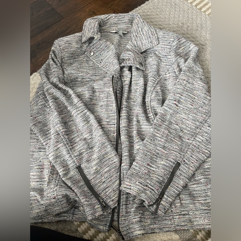 CJ Banks Multicolor Knit Fabric 2X blazer